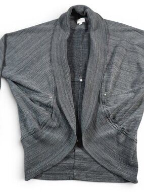 Aritzia Wilfred Diderot Cocoon Sweater Womens LG Gray Cardigan Dolman Open Front